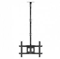 Потолочный кронштейн для ТВ ONKRON N2L чёрный, для 32"-80", наклон 15°, поворот 60°, нагрузка до 68,2 кг, расстояние до потолка 717-3104 мм