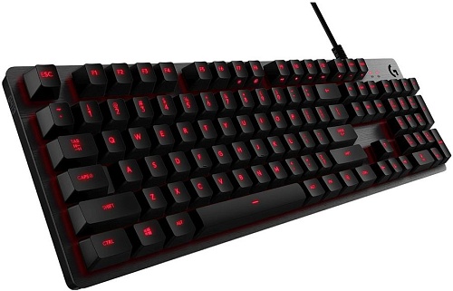 Игровая механическая клавиатура Logitech G413 Mechanical Black с красной подсветкой и 1 транзитным USB портом (920-008309)