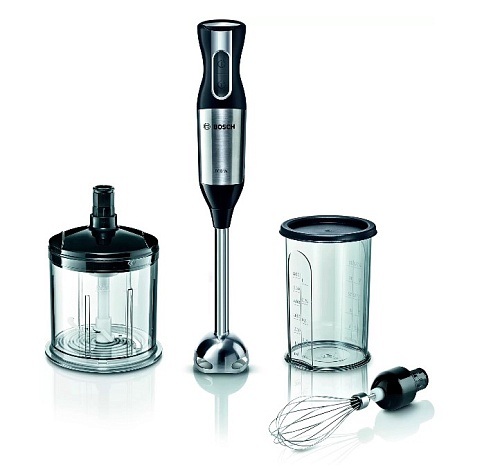 Блендер Bosch MS6CM4160 (800 Вт/ скоростей 12/ турборежим/ венчик, измельчитель, стакан)