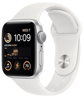 Смарт-часы Apple Watch SE GPS, 44mm Silver Aluminium Case with White Sport Band M/L