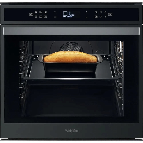Духовой шкаф Whirlpool W6 OM4 4S1 H BSS (73 л / до 250 °C / Чёрное стекло, сталь / Гидролиз / Гриль / Телескоп. напр. / SoftClose / A+)