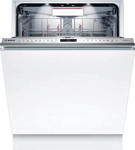 Машина посудомоечная встраиваемая 60 см Bosch SMV8ZCX02E (Serie8 / 14 комплектов / 3 полки / расход воды - 9,5л / Home Connect / TimeLight / AquaStop)