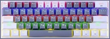 Клавиатура игровая механическая проводная Redragon Fizz Rainbow USB, Серый/Белый [70675]