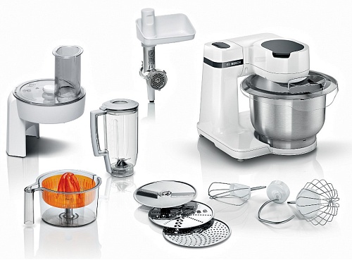 Кухонный комбайн Bosch MUMS2EW40 (700Вт / 3.8л / блендер, соковыжималка, мясорубка, терка, венчик) 