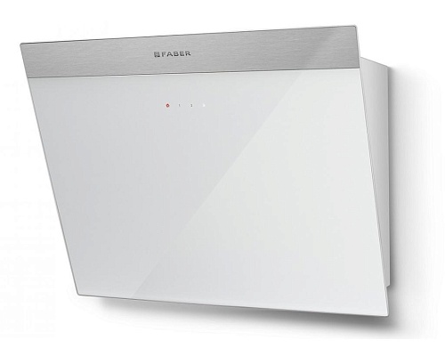 Вытяжка наклонная Faber DAISY+ WH A55 (770 м³/ч / 192 Вт / LED освещение 2 x 3 Вт / ширина - 54,8 см / Белое стекло + нерж. сталь)-0