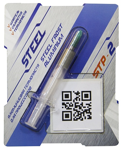 Термопаста алюминиевая STEEL STP-2 шприц 3 гр теплопроводность - 8.5-8.9 Вт/(м∗К)