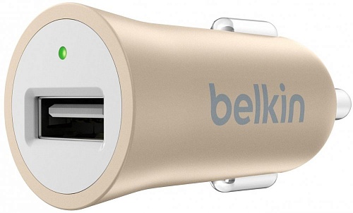 Автомобильное зарядное устройство Belkin F8M730btGLD (1 USB/2,4A/золотое)