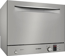 Машина посудомоечная отдельностоящая компактная Bosch SKS62E38EU (Serie4 / 6 комплектов / AquaStop / Серебряная)
