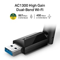 Беспроводной USB адаптер TP-LINK Archer T3U Plus AC1300 Двухдиапазонный Wi-Fi USB-адаптер с высоким коэффициентом усиления