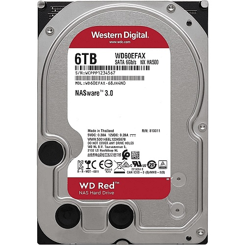 Жесткий диск  6000Gb WD 256Mb  SATA WD60EFAX Red для систем NAS