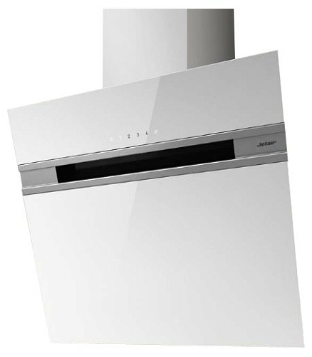 Вытяжка наклонная JetAir Bonny WH/60/A (800 м³/ч / 210 Вт / Освещение 2 x 20 Вт / ширина - 59.8 см / Белое стекло)-0