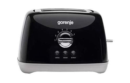 Тостер Gorenje T900RLBK (1000 Вт/ тостов - 2/ подогрев, размораживание/ черный)