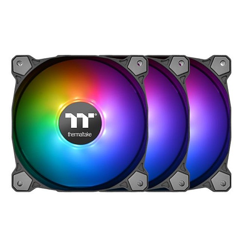 Комплект вентиляторов 3шт + контроллер Thermaltake Pure Plus 12 RGB Premium Edition (CL-F063-PL12SW-A) 120x120, 500~1500 RPM,25.8dB,подсветка RGB