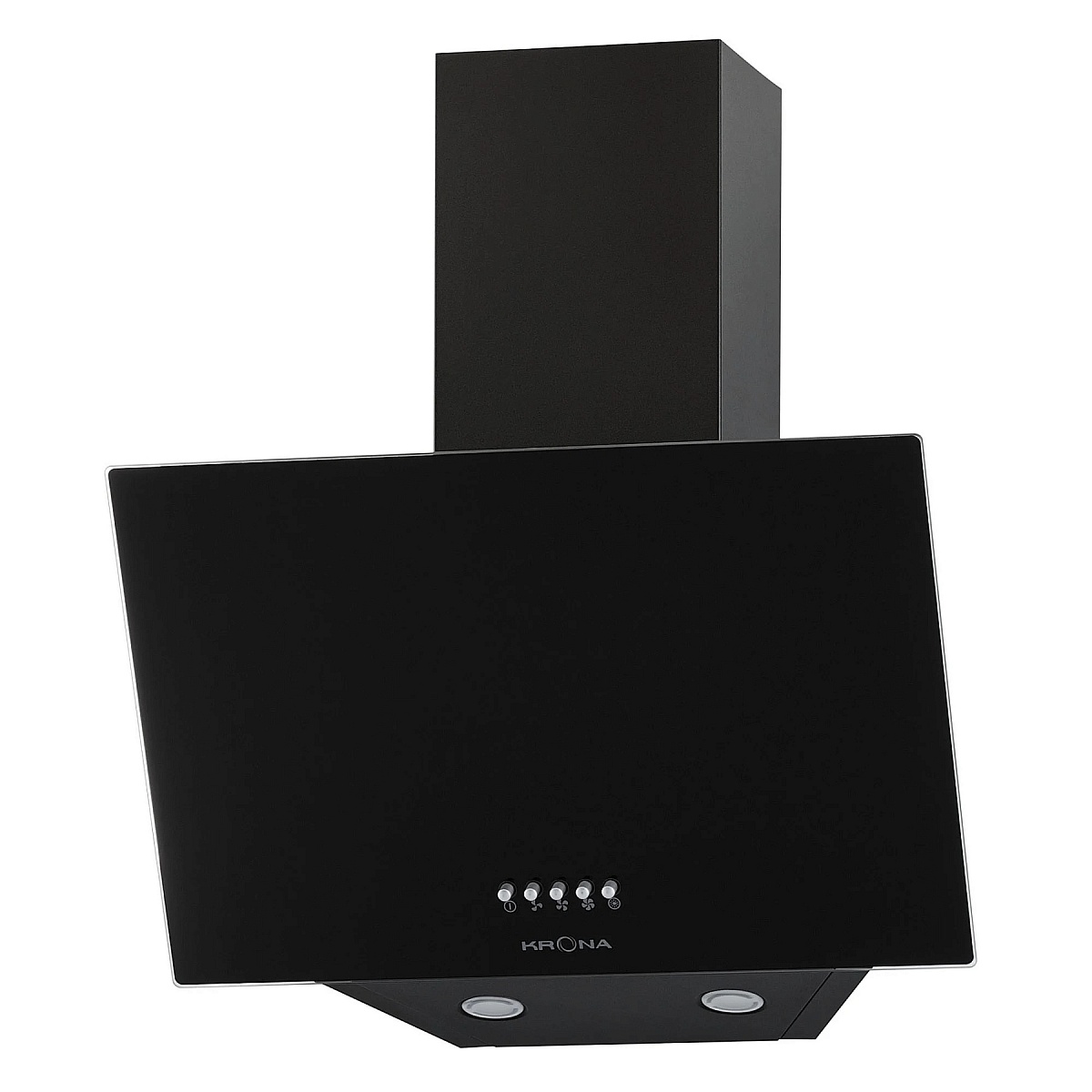 Вытяжка наклонная KRONA HELGA 500 black PB (950 м³/ч / 100 Вт / LED освещение 2x1 Вт / ширина - 49.6 см / чёрный / стекло)