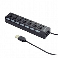Концентратор GEMBIRD UHB-U2P10P-01 10-port USB 2.0 hub, black