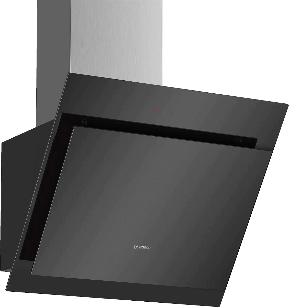 Вытяжка наклонная Bosch DWK67CM60 (Serie 4 / 700 м³/ч / 260 Вт / TouchControl / LED освещение 2 x 1,5 Вт / ширина - 60 см / Чёрная)