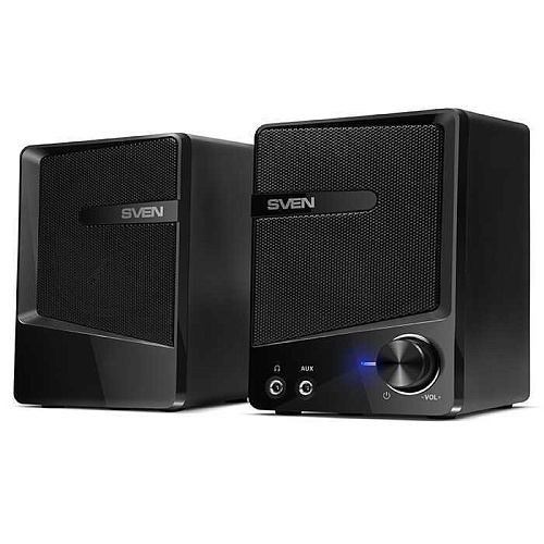 Колонки 2.0 SVEN 248 / 6W / USB - питание / Аудиовыход на наушники / Чёрный / корпус - пластик