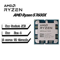 Процессор AMD AM5 Ryzen 5 7600X tray без кулера AMD Radeon GPU  4.7(5,3)GHz, 6core, 32MB 105Вт AM100-000000593