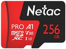 Память micro Secure Digital Card 256Gb class10 V30 UHS I U3 Netac / c адаптером SD [NT02P500PRO-256G-R]