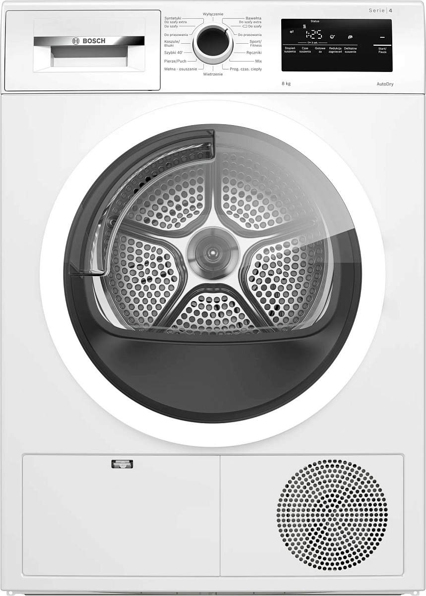 Сушильная машина с тепловым насосом Bosch WTH85V1GPL (Serie4 / 65,2см / 8кг / TouchControl / AutoDry / AntiVibration Design / А+++)