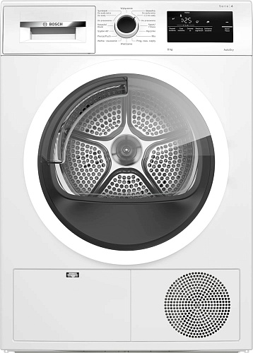 Сушильная машина с тепловым насосом Bosch WTH85V1GPL (Serie4 / 65,2см / 8кг / TouchControl / AutoDry / AntiVibration Design / А+++)