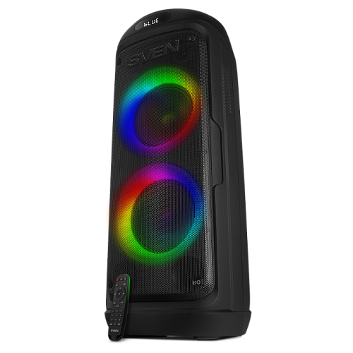 Беспроводная портативная колонка SVEN PS-770 / 100W / microSD / USB / FM / Bluetooth /  Батарея 4400mAh / RGB подсветка / караоке / Чёрный