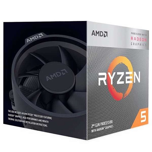 Процессор AMD AM4 Ryzen 5 3400G 3.7GHz, 4core, Radeon Vega 11  (YD3400C5FHBOX)  BOX