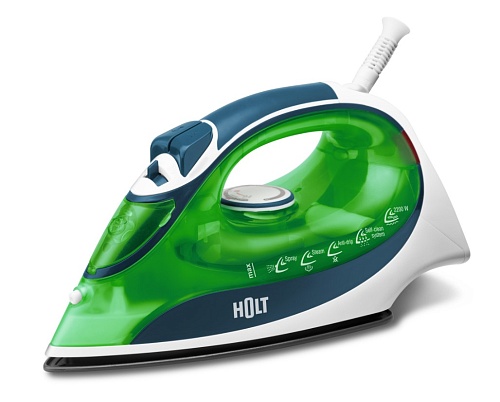 Утюг HOLT HT-IR-010 зеленый (2200 Вт/ подошва - керамика/ паровой удар - 140 г/мин/ 2,1 м)