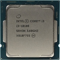 Процессор Intel Core i3-10100 Tray без кулера Comet Lake-S 3.6(4.3) ГГц / 4core / UHD Graphics 630 / 6Мб / 65 Вт s.1200 CM8070104291317