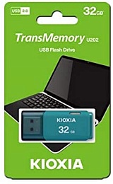 Память USB2.0 Flash Drive  32Gb KIOXIA (TOSHIBA) U202 AQUA [LU202L032GG4]