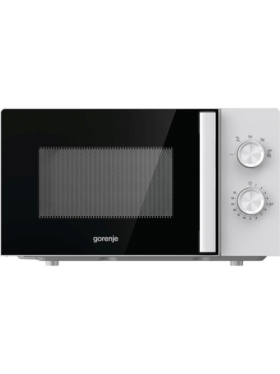 Микроволновая печь Gorenje MO20E1WH (Essential / 20 л, 800 Вт, переключатели поворотный механизм, белый/черный)-0