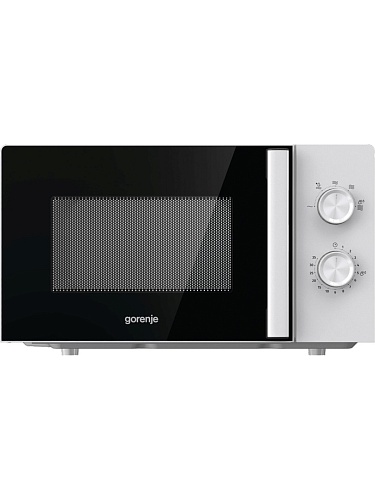 Микроволновая печь Gorenje MO20E1WH (Essential / 20 л, 800 Вт, переключатели поворотный механизм, белый/черный)-0
