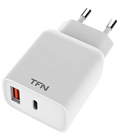 Сетевое зарядное устройство TFN RAPID+ A+C PD (USB+USB Type-C/18W/QC+PD 3.0) белое