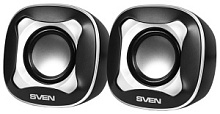 Колонки 2.0 SVEN 170* / 5W / USB-питание / Чёрный-белый / корпус - пластик