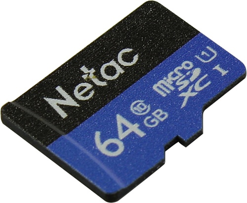 Память micro Secure Digital Card  64Gb class10 Netac / без адаптера SD [NT02P500STN-064G-S]