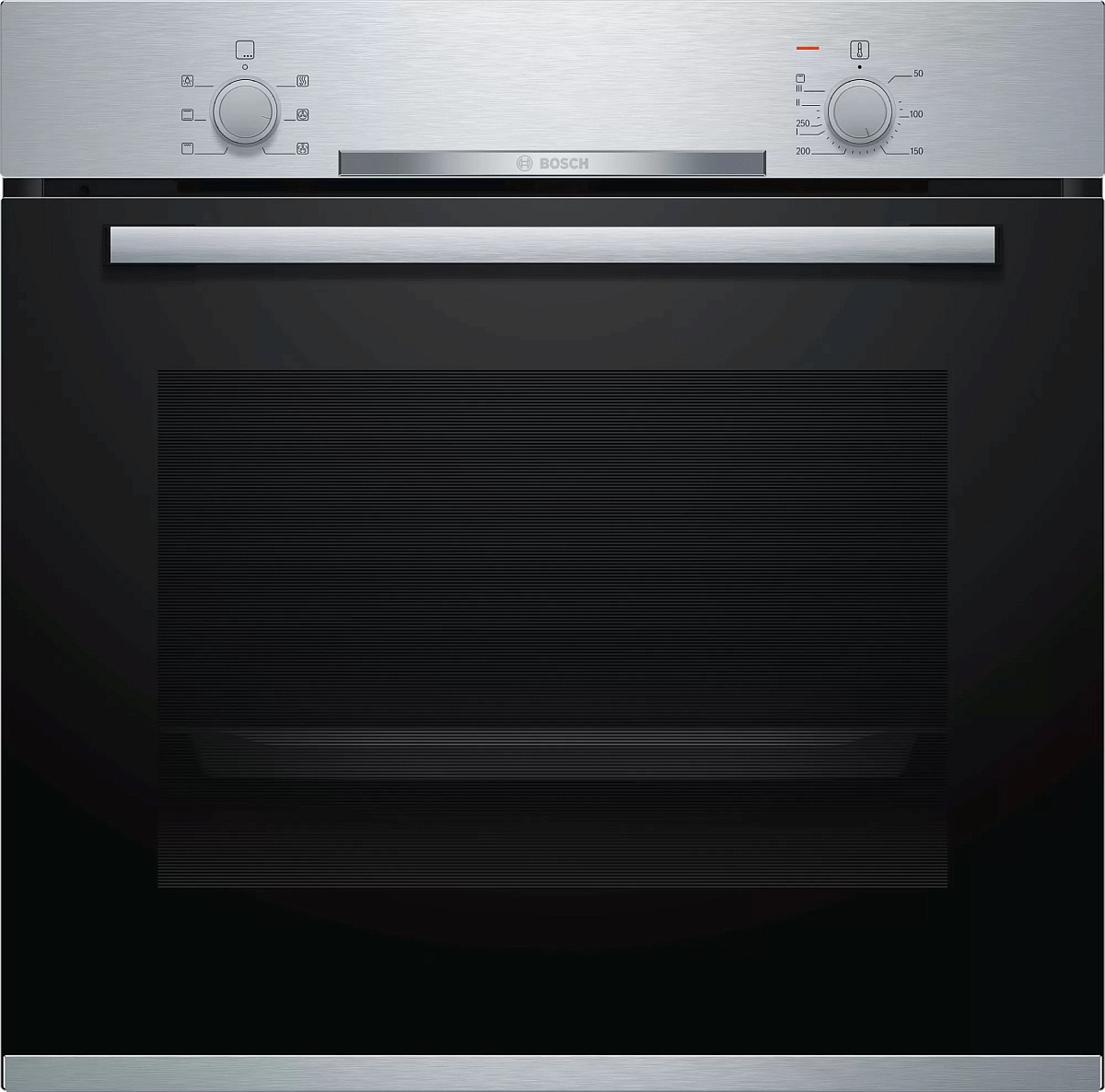 Духовой шкаф Bosch HBA530BS0S (Serie2 / 71 л / до 275 °C / Нерж. / Гриль / съемные направляющие / A)