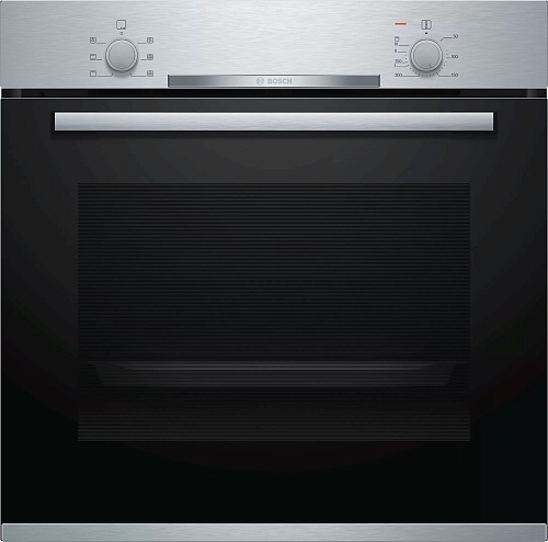 Духовой шкаф Bosch HBA530BS0S (Serie2 / 71 л / до 275 °C / Нерж. / Гриль / съемные направляющие / A)-0