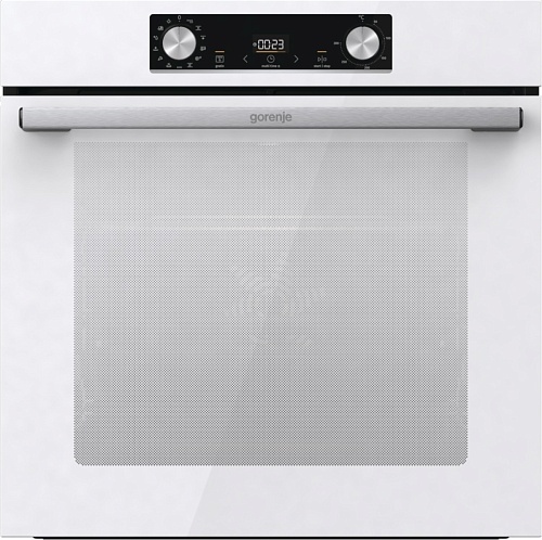 Духовой шкаф Gorenje BOS6737E03WG (Essential / 77 л / до 300 °C / Белый, стекло / AquaClean / PerfectGrill / съемные направляющие / А / IconLED)
