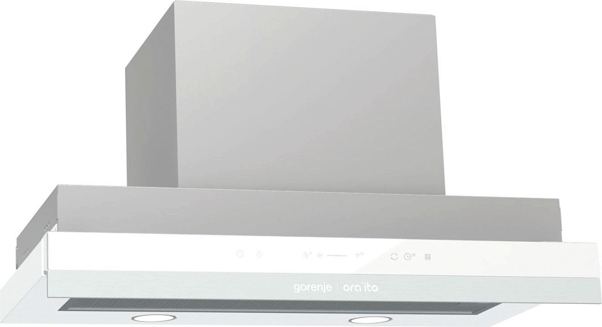 Вытяжка телескопическая Gorenje BHP643ORAW (Ora Ïto 2 / 670 м³/ч / 240 Вт / LED освещение 2x3 Вт / ширина - 60 см / Белый + белое стекло)