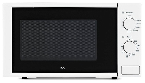Микроволновая печь BQ MWO 20003SM/W (20 л, 700 Вт, переключатели поворотный механизм, белый, черный)