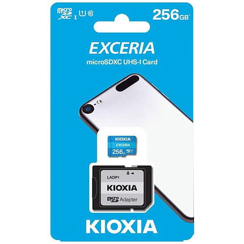 Память micro Secure Digital Card 256Gb class10 KIOXIA (Toshiba) / с адаптером SD [LMEX1L256GG2]