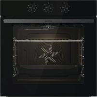 Духовой шкаф Gorenje BO6725E02BG (Essential / 77 л / до 300 °C / Чёрный, стекло / AquaClean / PerfectGrill / съемные направляющие / А)