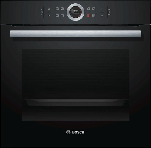 Духовой шкаф Bosch HBG632BB1S (Serie8 / 71 л / до 300 °C / чёрное стекло / Гриль / EcoClean (задняя стенка) / SoftClose / A+)