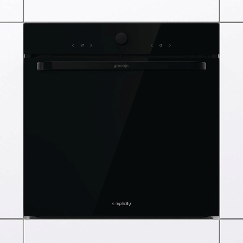 Духовой шкаф Gorenje BOS67371SYB (Simplicity 2.2 / 77 л / до 300 °C / Чёрный, стекло / AquaClean / PerfectGrill / съемные направляющие / А / IconLED)