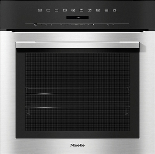 Духовой шкаф Miele H 7164 B EDST/CLST (76 л / до 250 °C / Нерж. сталь + чёрное стекло / телескоп. напр. / WiFiConn@ct / PerfectClean (каталитическая))