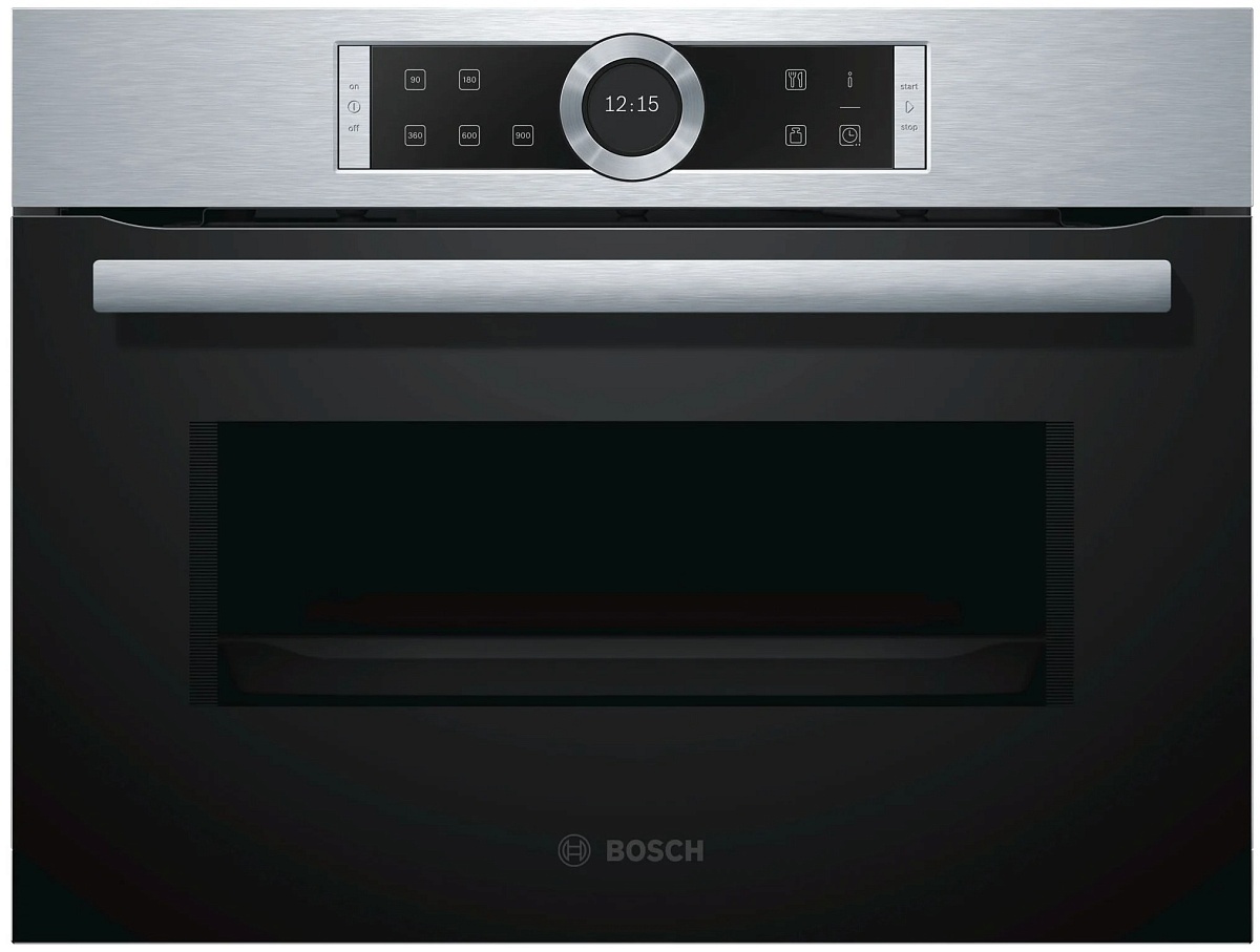 Микроволновая печь встраиваемая Bosch CMA585GS0 (Serie6 / нерж. сталь / 44л / ширина - 59,4 см / 900Вт / AutoPilot15 / Гриль - 1750 Вт)
