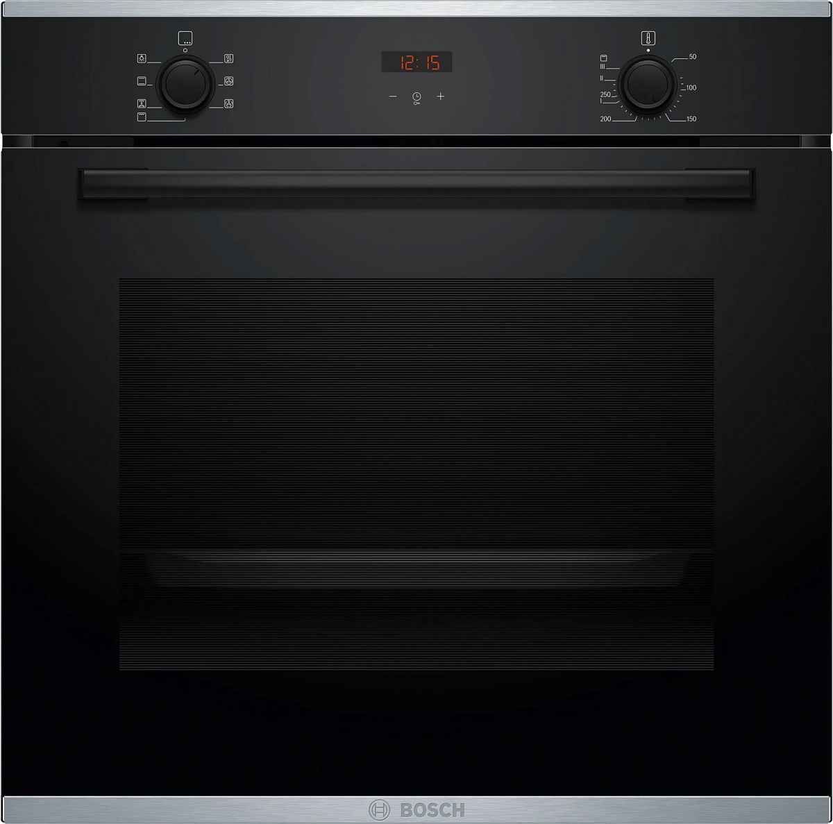 Духовой шкаф Bosch HBS233BB0 (Serie4 / 71 л / до 275 °C / Чёрное стекло / Гриль / EcoClean Direct задняя стенка / A)
