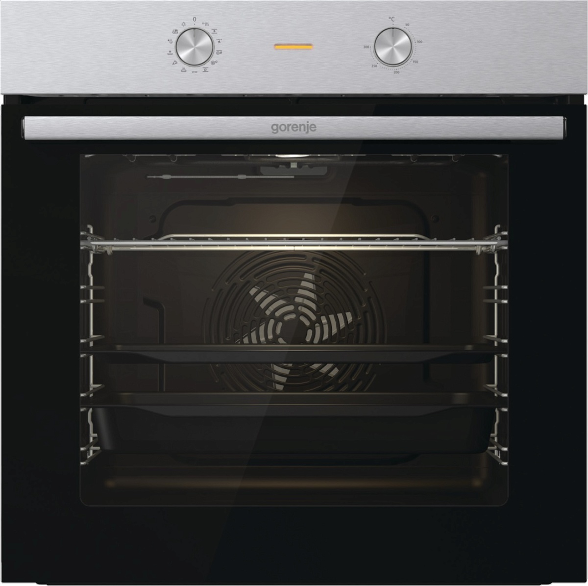 Духовой шкаф Gorenje BO6717E03X (Essential / 77 л / до 300 °C / Нерж.сталь, стекло / AquaClean / PerfectGrill / съемные направляющие / А)
