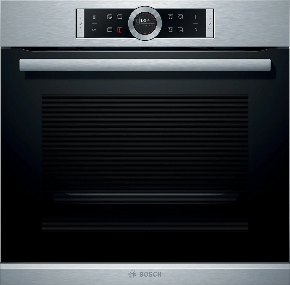 Духовой шкаф Bosch HBG635BS1 (Serie8 / 71 л / до 300 °C / Нерж. сталь / Гриль / EcoClean (задняя стенка) / SoftClose / AutoPilot 10 / A+)