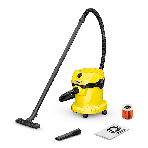 Пылесос Karcher WD 2 Plus V-15/4/18/C 1.628-011.0 (1000 Вт, мусоросборник 15 л, влажная уборка, желтый)